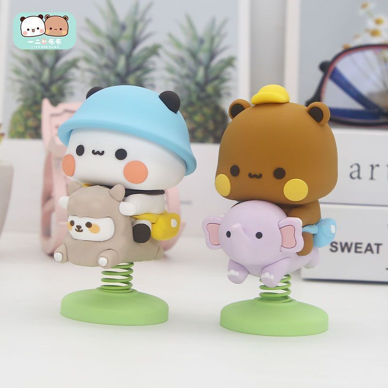 Tech Car Accessories - Yier Bubu ตุ๊กตาสปริงสวิงรูปการ์ตูนน่ารัก ม้าโยกตกแต่งภายในรถยนต์ ของตกแต่งโต๊ะทำงาน ของขวัญวันเกิด