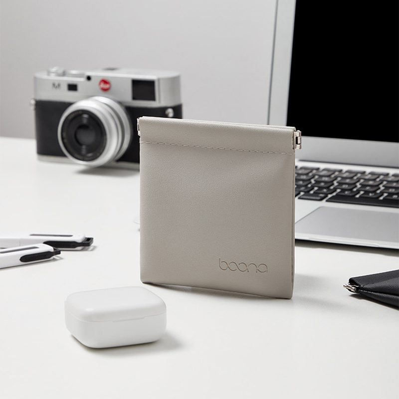 Tech Accessories Case - กระเป๋าเก็บของ PU หูฟังบลูทูธ สายดาต้า กระเป๋าจัดระเบียบอเนกประสงค์ขนาดเล็ก ช่องใส่แฟลชไดรฟ์