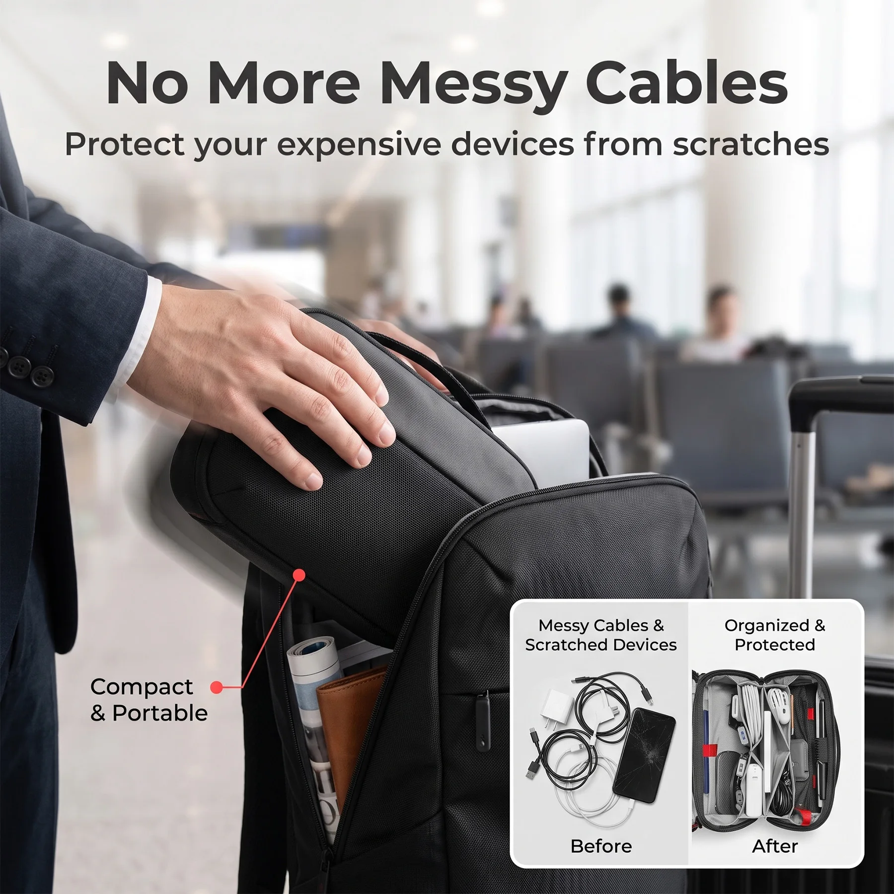 กระเป๋าจัดระเบียบอุปกรณ์เทคโนโ - Tech Accessories Case บทวิจารณ์และราคา